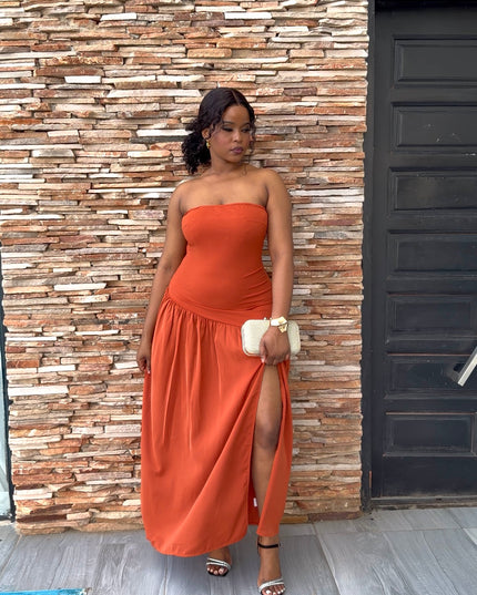 Sunset Spice Strapless Maxi
