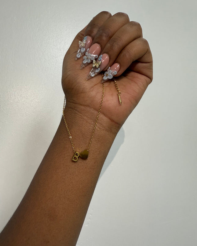 Golden Hammered Irregular Disc Charm Necklace