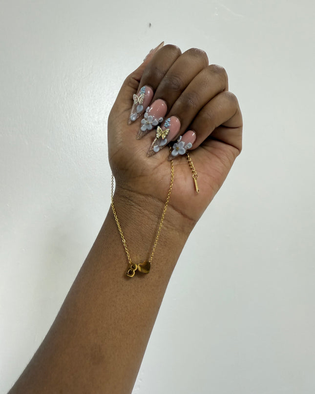 Golden Hammered Irregular Disc Charm Necklace